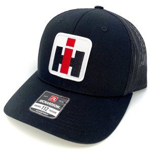 Case IH International Harvester Vintage Patch Hat - All Black Richardson 112